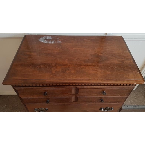 457 - Modern Oak Chest of Four Drawers, c. 32 x 18.5 x 41ins