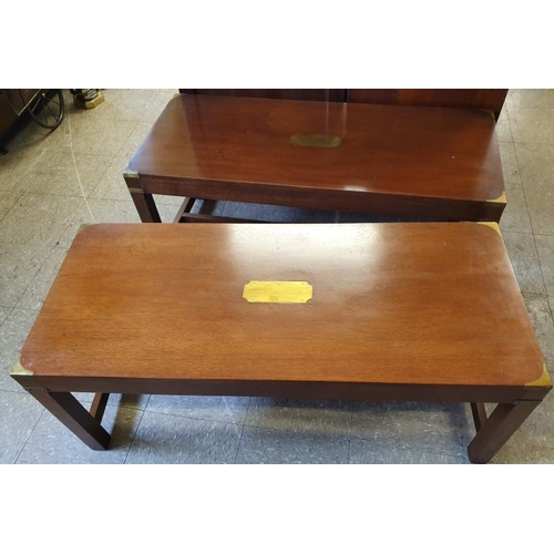 463 - Pair of Campaign Tables - c. 42 x 18 x 17ins