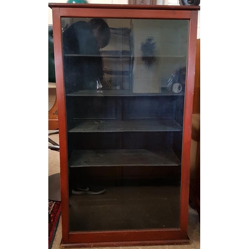 491 - Victorian Mahogany Stand Up Shop Display Cabinet - 25 x 43ins