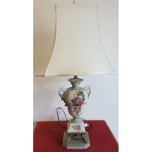 509 - Nice Quality Porcelain Table Lamp with Shade - 32ins tall