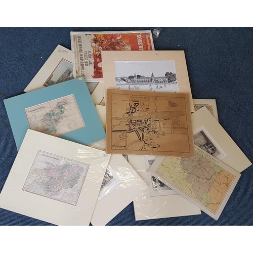 483 - Bundle of Unframed Maps and Etchings