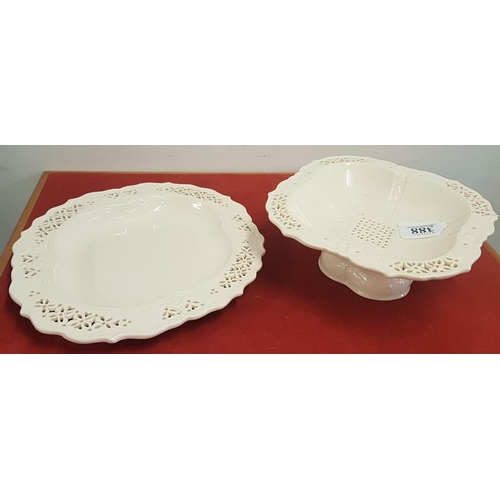 388 - Creamware Dish and Plate