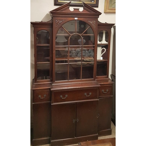 380 - 20th Century Mahogany Secretaire Bookcase with an arrangement of glazed and solid panel doors, c. 50... 