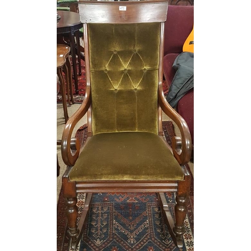 472 - Victorian Mahogany Rocking Chair