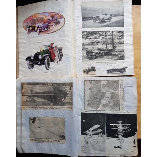 31 - Two scrapbooks: Aeroplanes 1919 to the 1920s and one of early Motor Cards with some greeting cards o... 