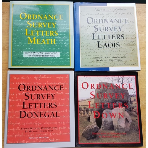 40 - Modern Ordnance Survey Letters in very good condition with dust wrappers for Meath, Donegal, Laois a... 