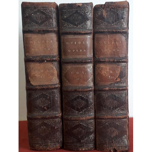 41 - Opera Omnia by Nicolai Heinsee, Amsterdam 1683, 3 vols, full leather