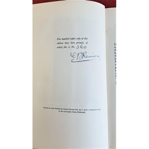 45 - G. J. Renier 'Oscar Wilde' 1933. Limited Edition. Signed by author. Original vellum style cloth.... 