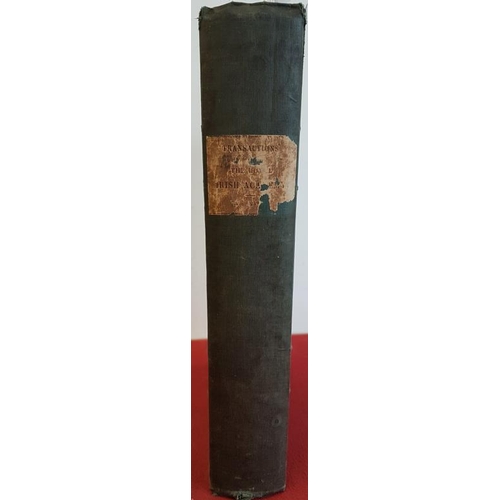 76 - (William Rowan Hamilton & George Petrie). Bound volume of Transactions of Royal Irish Academy 18... 