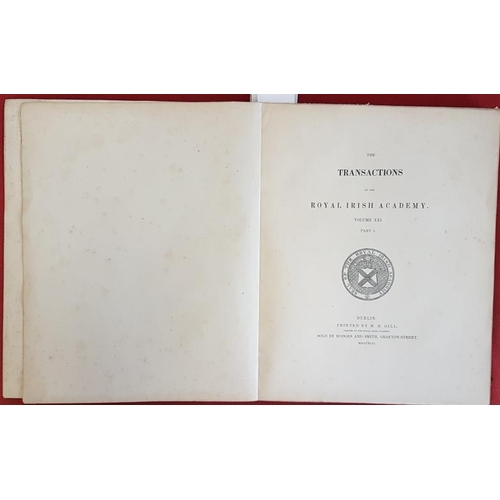 77 - [George Boole]. Transactions of Royal Irish Academy . 1846. Soft cover. This volume contains among o... 
