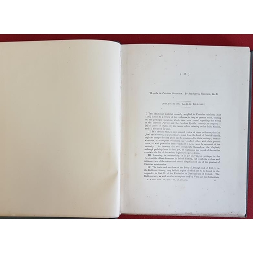 79 - Bound volume of Transactions of Royal Irish Academy 1884-1889. On the Patrician Documents by Samuel ... 