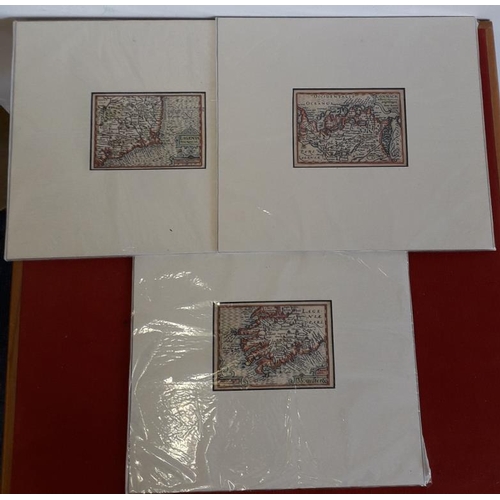 108 - Three rare 17th Century miniature maps of the Irish Provinces: Connack, Lageniae and Mounster by Per... 
