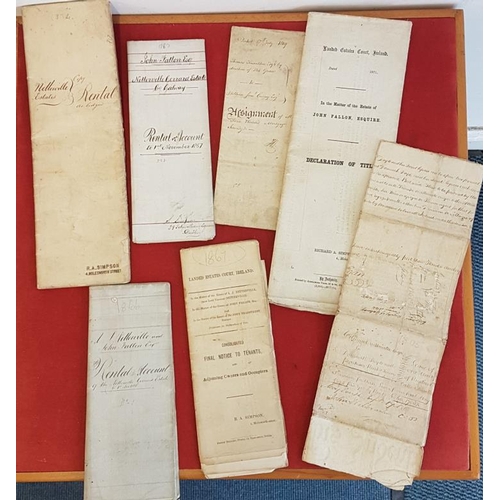 112 - [Galway Estate]. File of 7 documents on the Netterville Gerrard Estate. 1767-1867. Rental, Title Dec... 