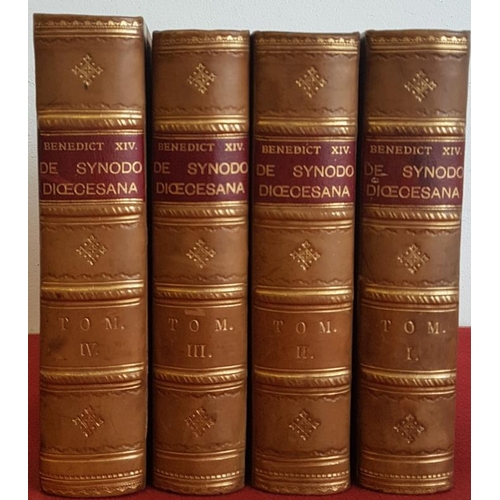 134 - [Maynooth Bindings]. De Synodo Diocesana. 1823. 4 volumes. Half-leather, lovely set