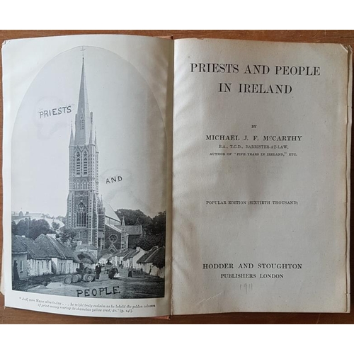 145 - McCarthy, 'Priests & People in Ireland', a controversial clerical critic. With author’s in... 