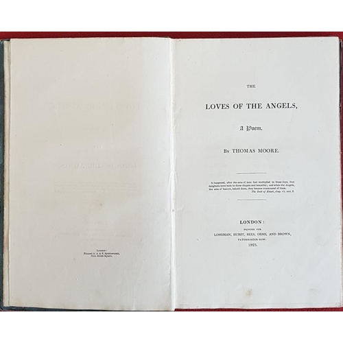 161 - The Loves of the Angels. A Poem. Thomas Moore. Longman. 1823. original paper boards. the first editi... 