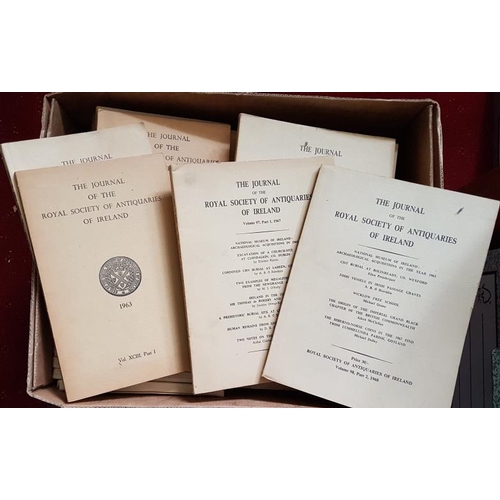 214 - Box of 'Journal of the Royal Society of Antiquaries' – in bound wrappers, comprising volumes 8... 