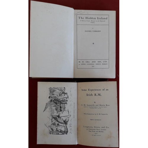 219 - Daniel Corkery 'The Hidden Ireland' 1925. 1st Edition; and Somerville and Ross 'Some Experiences of ... 