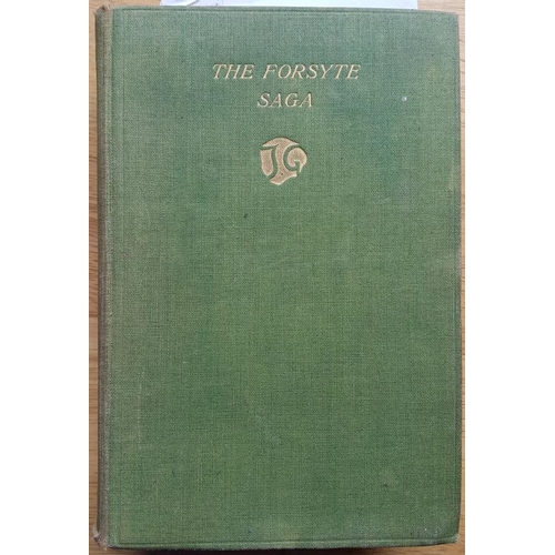 232 - Galsworthy, The Forsythe Saga. 1922. True first edition; 1104 pages spine starting to split on one s... 