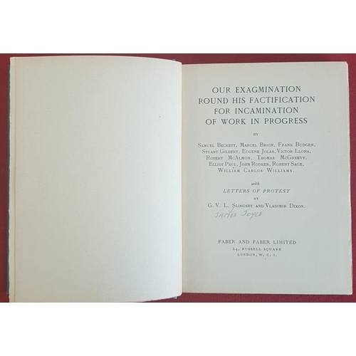 249 - S. Beckett and James Joyce 'Our Examination round his Factification for Incamination of Work in Prog... 