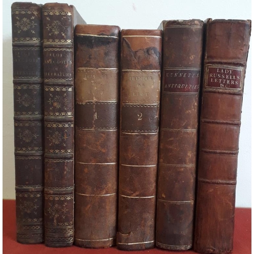 257 - Six Interesting Leather Bound Antiquarian Books