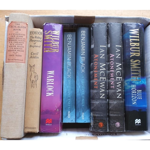 269 - Box of Books containing Cecil Aldin, Wilbur Smith, Benjamin Black and Ian McEwan etc.