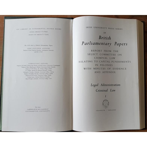 276 - Six volumes IUP reprint of British Parliamentary Papers, 1819 – 1879 concerned with capital punishme... 