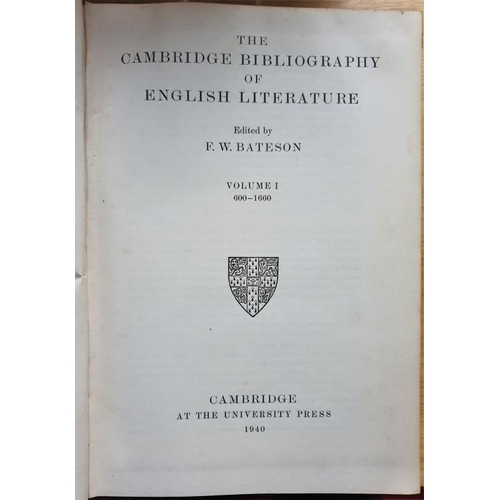 284 - Cambridge Bibliography and English Literature - 5 Volumes