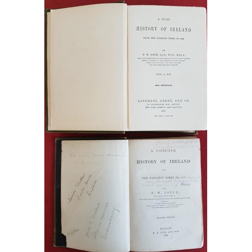 299 - P. W. Joyce 'A Short History of Ireland' 1911; and P. Joyce 'A Concise History of Ireland' 1893 (2)... 