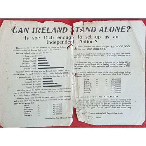 312 - No. II. Can Ireland Stand Alone? Is She Enough to set Up as an Independent Nation ? [DUBIN, Sinn Fei... 