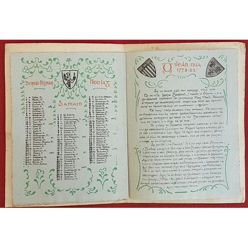 348 - 1918. Eire an tSeana Shaoghail. Paris, printed by Page. a calendar of saints, with facsimile of call... 