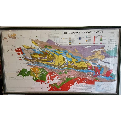 360 - The Geology of Connemara. Large format colour map, approximately 12 inches by 36 inches in attractiv... 