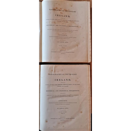 374 - Lewis's Topographical Dictionary of Ireland, 2 vol set, c.1837... 