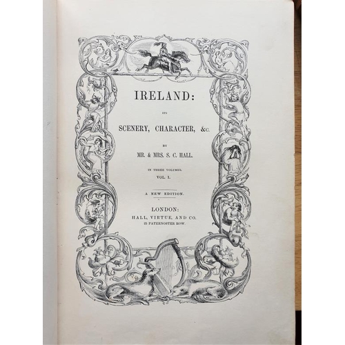 387 - Mr. & Mrs. S. C. Hall 'Ireland - It's Scenery and Character' in 3 Volumes (c. 1850)