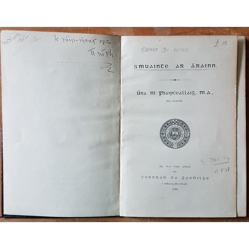 389 - 'Smuainte ar Arainn' by Una Ni Fhaircheallaigh. Dublin 1902. Signed and Illustrated