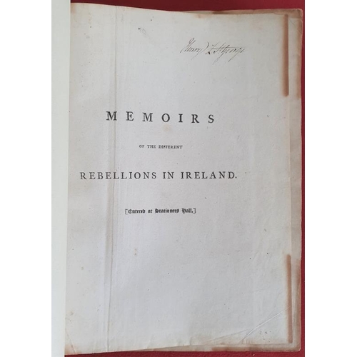 406 - 'Rebellions in Ireland' by Musgrave, 2nd Edition, Dublin 1801 (repaired and rebound)