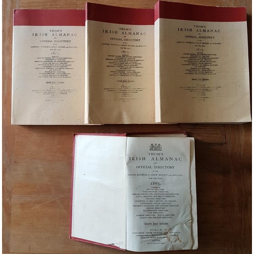 648 - Thom’s Official Directory, 1863 along with a Similar Thom’s Directory for 1873, but in m... 