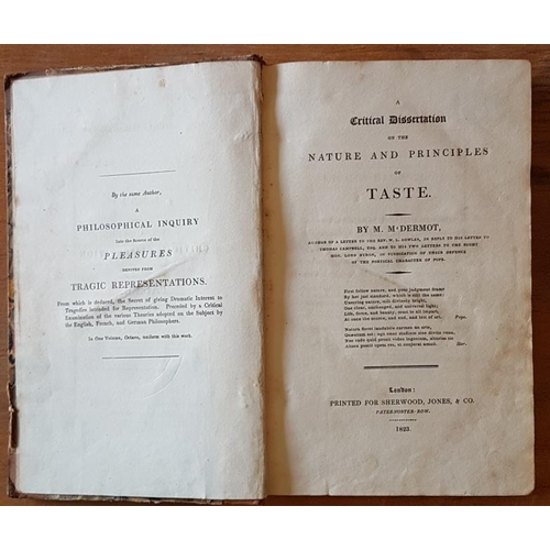 55 - A Critical Dissertation of the Nature and Principles of Taste by M McDermott, London 1823