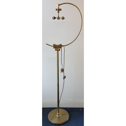 22 - Pair of RVA Evie Art Deco Floor Lamps, Satin Brass Finish (ex Ashford Castle)