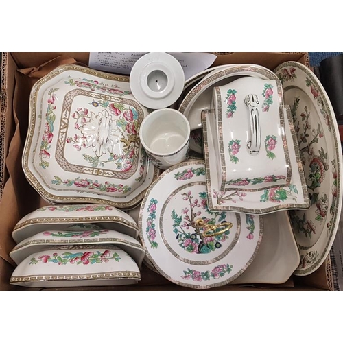 40 - Box of Assorted Indian Tree Items to include Serving Platters, Cake Stand, etc.
