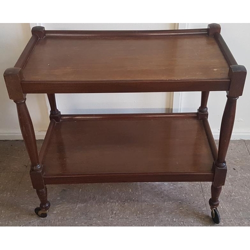 70 - Two Tier Mahogany Hostess Trolley - 30.5 x 16.5 x 29ins