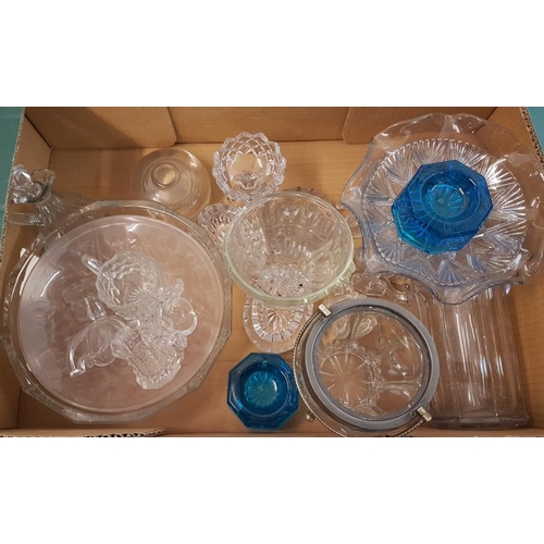 74 - Quantity of Old Pressed Glass including a Chippendale Bowl