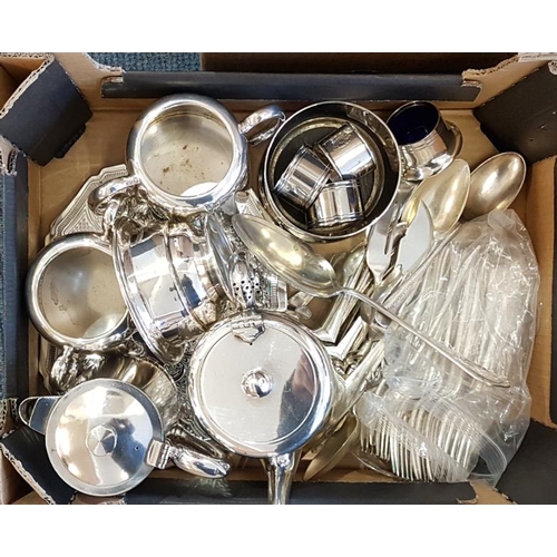 103 - Box of Various Silver Plate Items