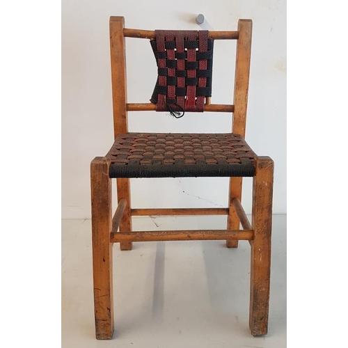 114 - Hand Crafted and Woven Seat Child's Chair