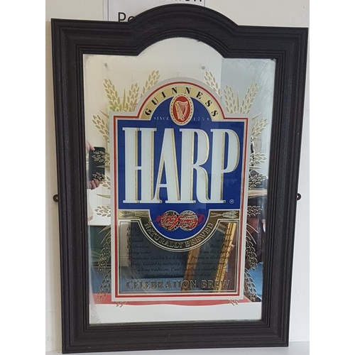 124 - Original Harp Lager Advertising Mirror - 18 x 24ins