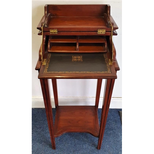 546 - Lady's Mahogany Metamorphic Writing Table, c.16 x 31in