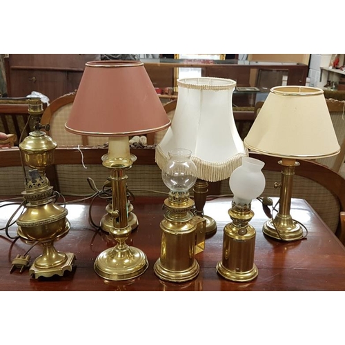 595 - Collection of French Brass Table Lamps (8)