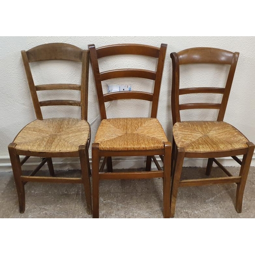 602 - Three Similar Traditional Country Kitchen Chairs