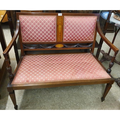 590 - Two Seater Inlaid Couch - 39.5ins long