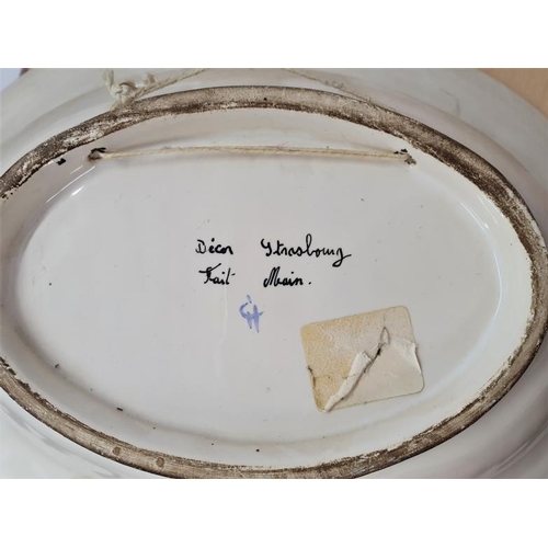 587A - French 19th Century Hand Painted Shaving/Bleeding Bowl